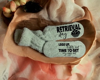 Retrieval Day Socks | positive vibes socks | positive vibes only | positive vibes | IVF Gift | IVF Socks for retrieval day