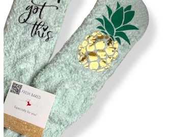 Custom IVF Got This Fuzzy Socks Personalized Egg Retrieval Day Socks Customized IVF Transfer Day Gift Idea Cozy Fertility Support Socks