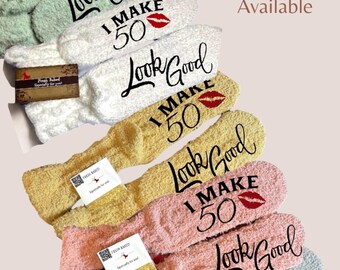 I Make 50 Look Good socks | 50th birthday gift for women | gift for Mom | Birthday Shirt | 50th Birthday socks | 50th Birthday Gift | Fifty