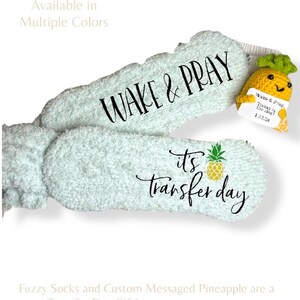 IVF Transfer Socks Fertility Journey Support Gift Personalized Custom Design Embryo Transfer Day Accessory Cozy Warm Fuzzy Comfort Wear Procedure Support Item Implantation Day Special Moment Keepsake Treatment Process Companion Meaningful