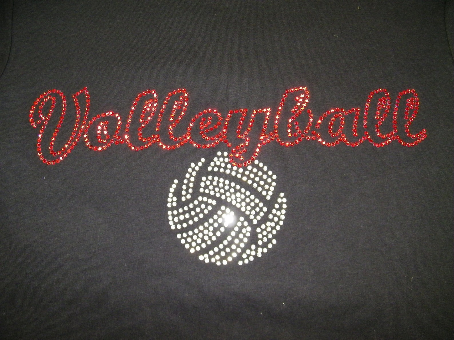 Bling Volleyball Custom Rhinestone Bedazzled Glam Shirt Etsy