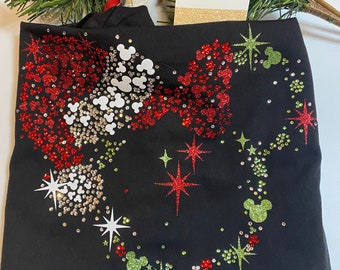 Custom order for Brittany | Bling Disney Shirt | Glitter and Bling Minnie Shirt | Christmas Mickey Shirt | Disney Christmas Shirt