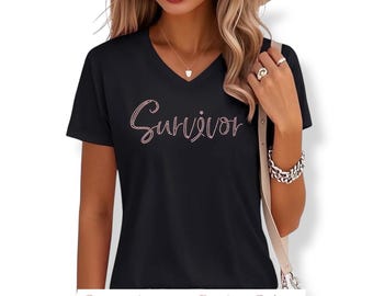 Bling Cancer Survivor Shirt Breast Cancer Shirt Survivor Gifts Cancer Gift Survivor Care Package Chemo Warrior Shirt I beat cancer