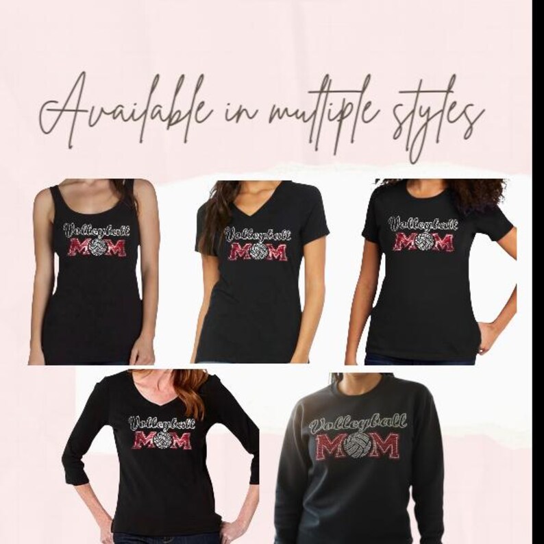 Personalized Athletic Apparel Rhinestone Volleyball Shirt Sparkly Mom Gift Custom Team Colors Crystal Design Details Game Day Wear Glitter Parent Clothing Special Occasion Present Unique Sports Fan Apparel Bling Fashion Statement Volleyball