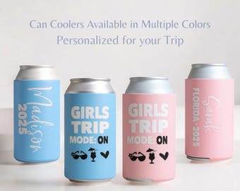 Girls Trip can cooler personalized custom girls weekend gift idea customized bachelorette party favor fun drink holder birthday trip seltzer