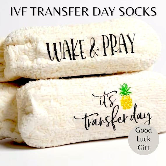 Ivf Transfer Socks Embryo Day Accessory Fertility Journey Support Gift Personalized Custom Implantation Comfort Wear Procedure Wake pray