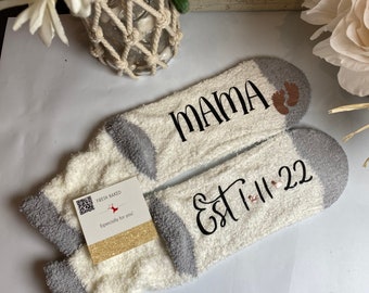 Fun Socks | new mom gift | baby announcement | newborn gift | gift for mom | Mother’s Day Gift