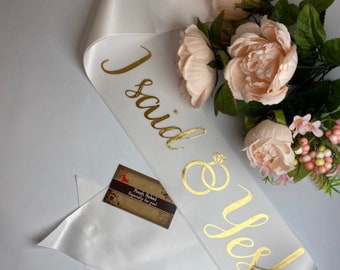 Bride I Said Yes sash | Great Quality Sash with beautiful writing! | Bride Sash | Bride Gift | Bridal Sash