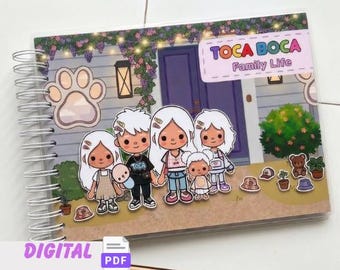 Family Life Busy Book PDF | Toca Boca Inspired Printable Quiet Book