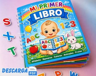 Mi Primer Busy Book – Libro Interactivo Infantil en Español / PDF Imprimible / Montessori / Preescolar