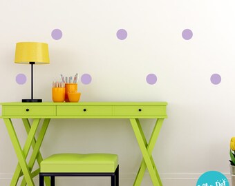 Peel and Stick Lilac Polka Dot Wall Decals | Long Life | Apartment Safe