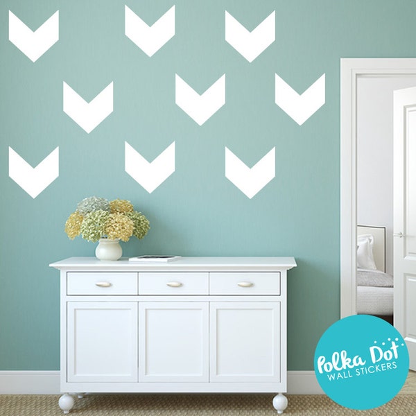 Peel and Stick Chevron Wall Decals | Long Life | Apartment Safe - PAS049