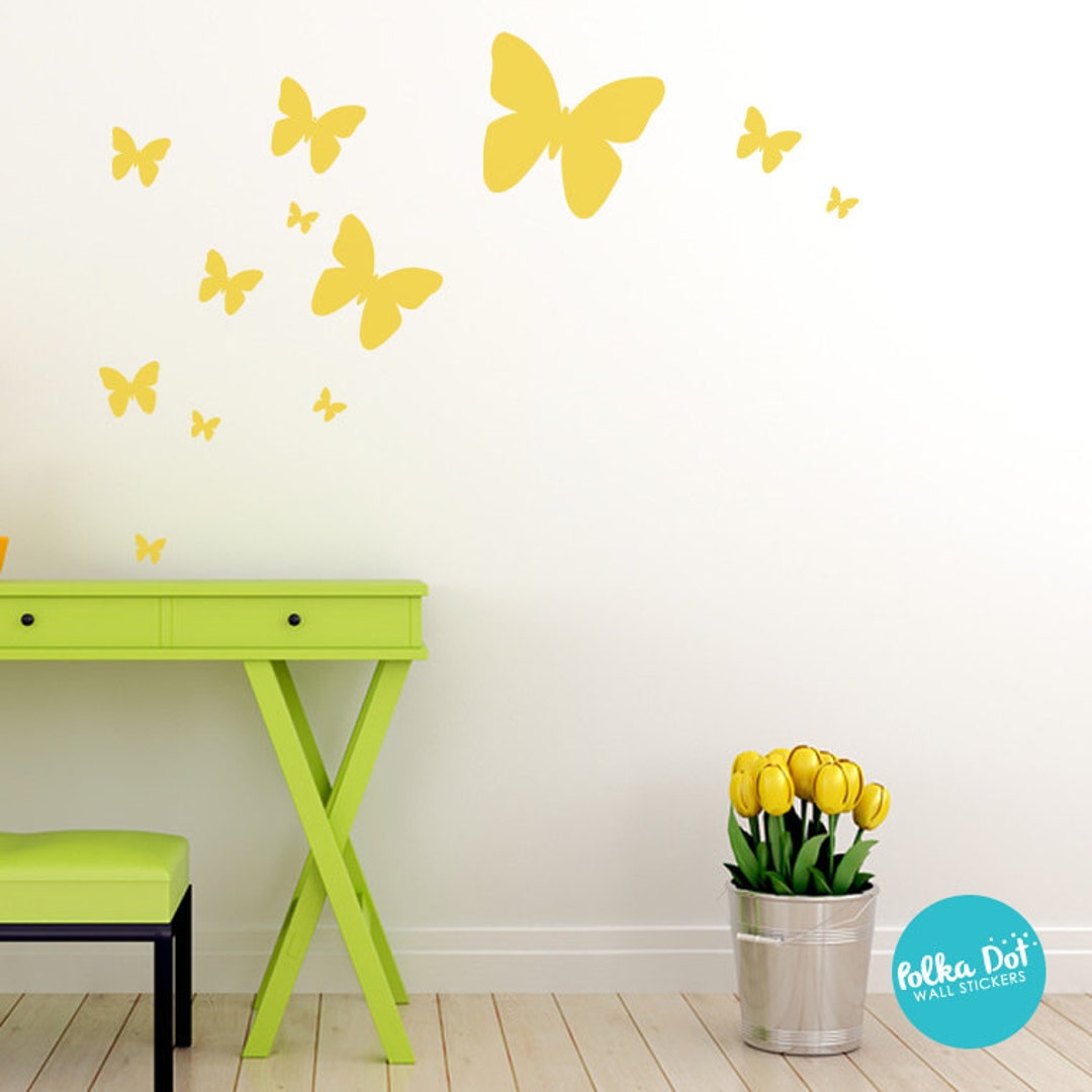 Peel and Stick Butterfly Wall Decals Long Life Apartment Etsy