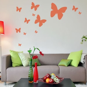 Peel and Stick Butterfly Wall Decals | Long Life | Apartment Safe - PAS011