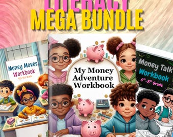 Finanzielle Grundbildung Mega Bundle, Klasse K-12 Budgetierung Arbeitshefte (4 Bücher Set PDF)