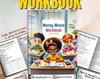 Money Moves Workbook, 4th-5th Grade Financial Literacy, Budgeting Activities (Printable)