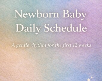 Newborn Baby Daily Schedule Printable | New Mom Planner | Feeding, Sleep & Diaper Tracker | 0–12 Weeks Baby Routine