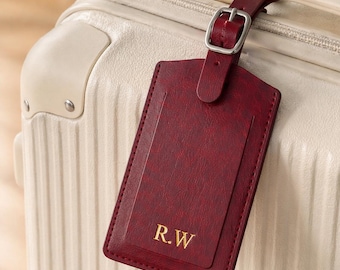 Etichetta per bagaglio in pelle personalizzata, etichetta da viaggio con iniziali in rilievo, regalo per il testimone dello sposo, proposta per i testimoni, bomboniera per la festa di matrimonio, accessorio da viaggio personalizzato