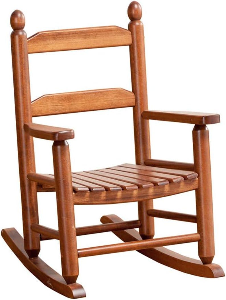 Tei Small Wood Rocker Kids Wooden Rocking Chair, White Toddler Rocker for Ages 3–6, Indoor ...