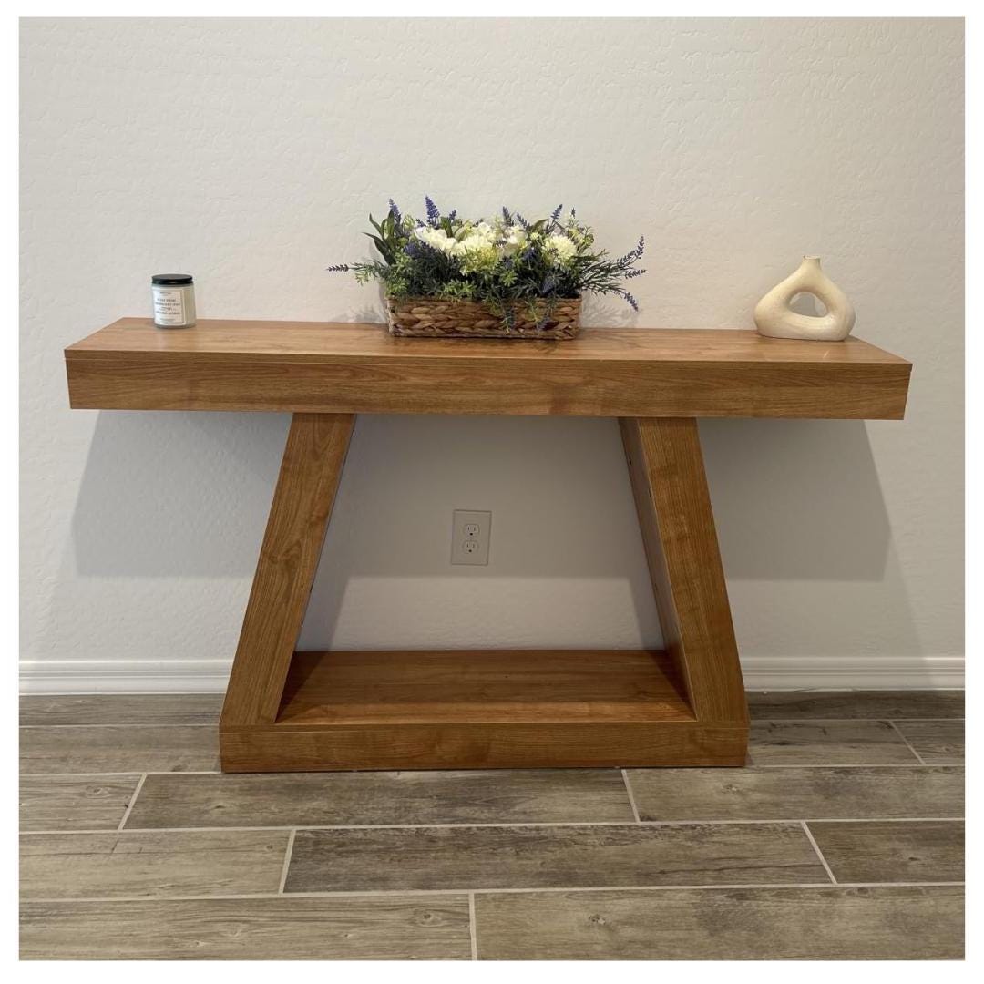 Rustic Console 54 Inch Wide Farmhouse Console Table 55 Inch, Rustic Wood Entryway Sofa Table ...