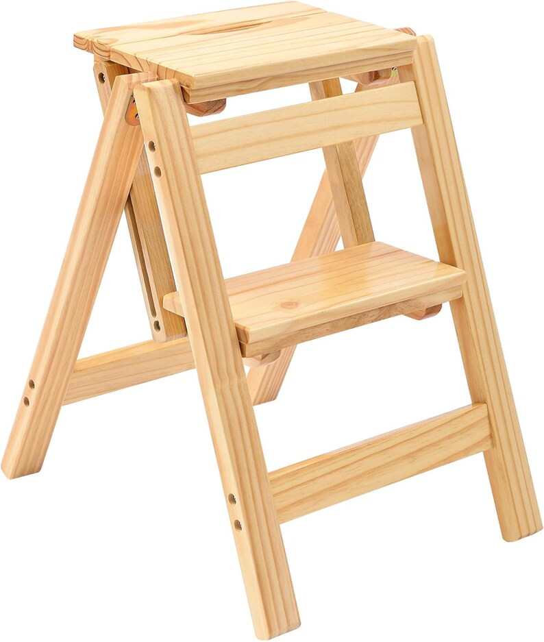Best HD Pictures about  Folding Wood Step Stool  with No AI Images