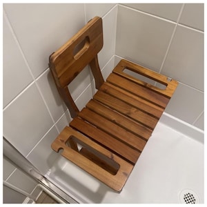 Shower Chair with Backrest, Heavy Duty Bath Seat 450 lbs, Non Slip Feet, Storage Shelf, Handles, Adjustable Shower Stool for Elderly