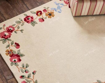 Hand-Tufted Wool Area Rug | Modern Floral Design