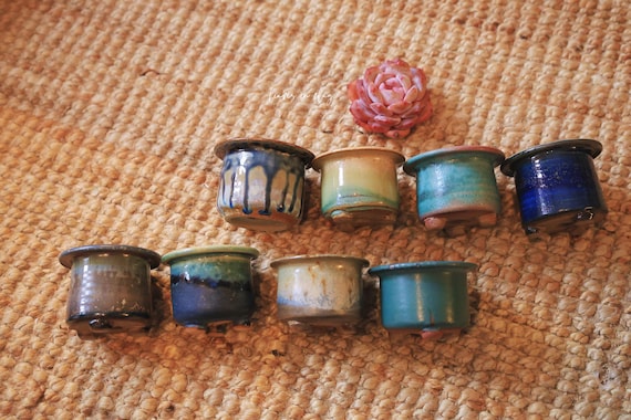2Inch Handmade mini Succulent Planter, Mini Ceramic Pot for Small Succulents & Cacti - unique Design