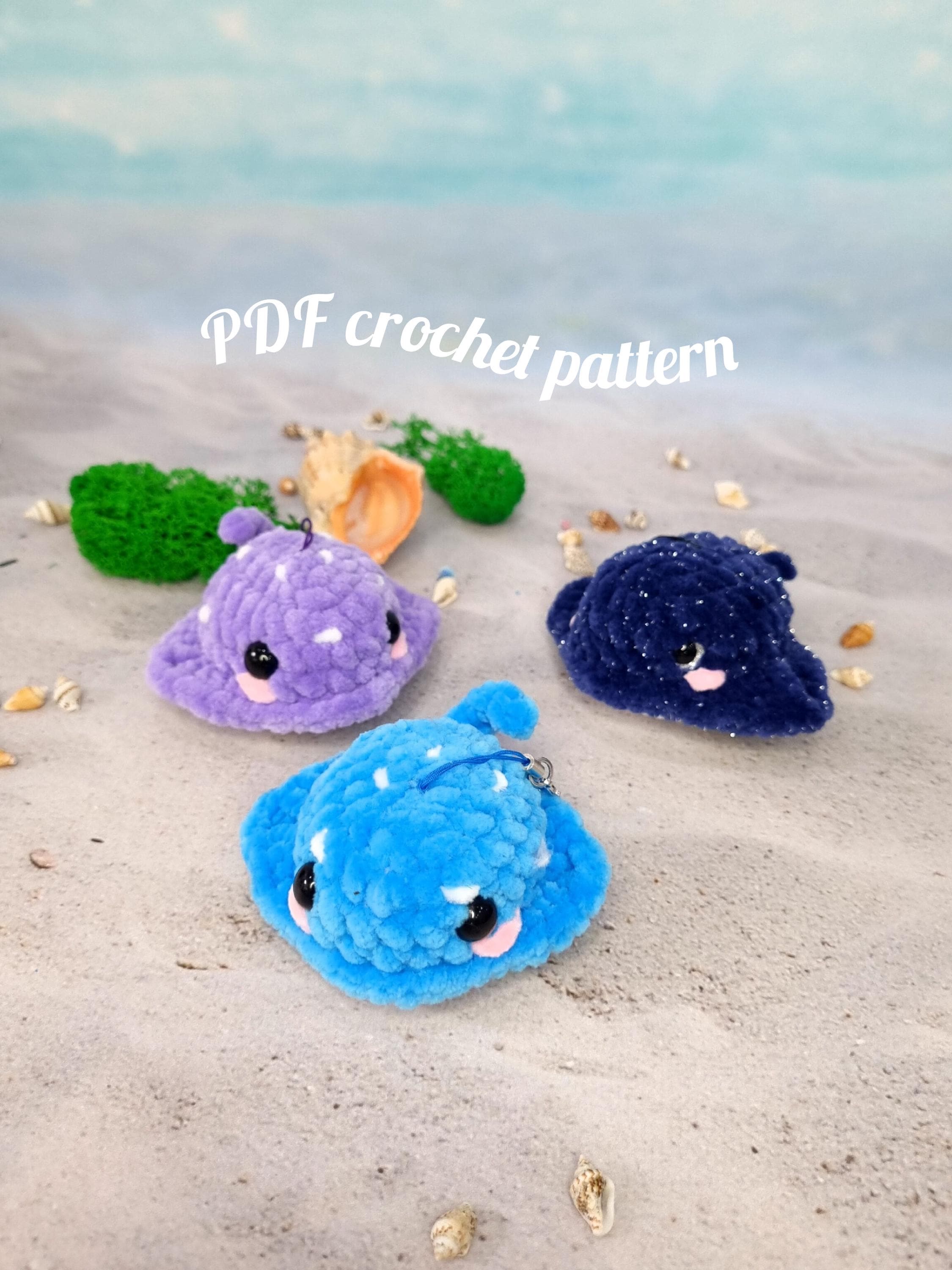 Stingray Crochet Patterns for Amigurumi and Plushies 2 Stingray fish Sea crochet