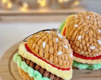 Patron de hamburger au crochet PDF, Patron au crochet facile à suivre, Patron pour débutants et Tutoriel crochet