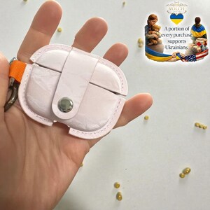 Handmade Tweed AirPods Case with Keychain | Snap Button Earbud Pouch