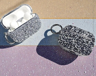 Glitter AirPods Case with Keychain | Sparkly Protective Cover for AirPods 1/2/3/4 & AirPods Pro / Pro 2 / Pro 3 | Cute Gift Idea