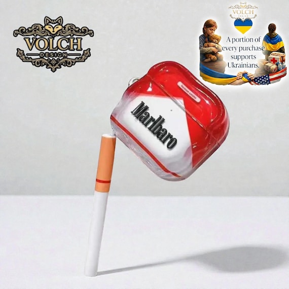 novelty cigarette Funny Cigarette Airpods Case – 3D Silicone Novelty Cover | Gag Gift for  Smokers