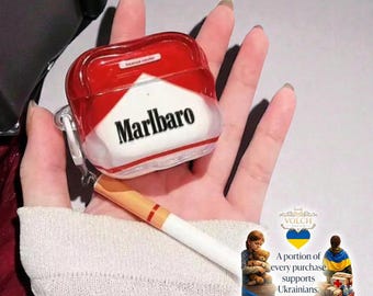 Funny Cigarette AirPods Case – 3D Silicone Novelty Cover