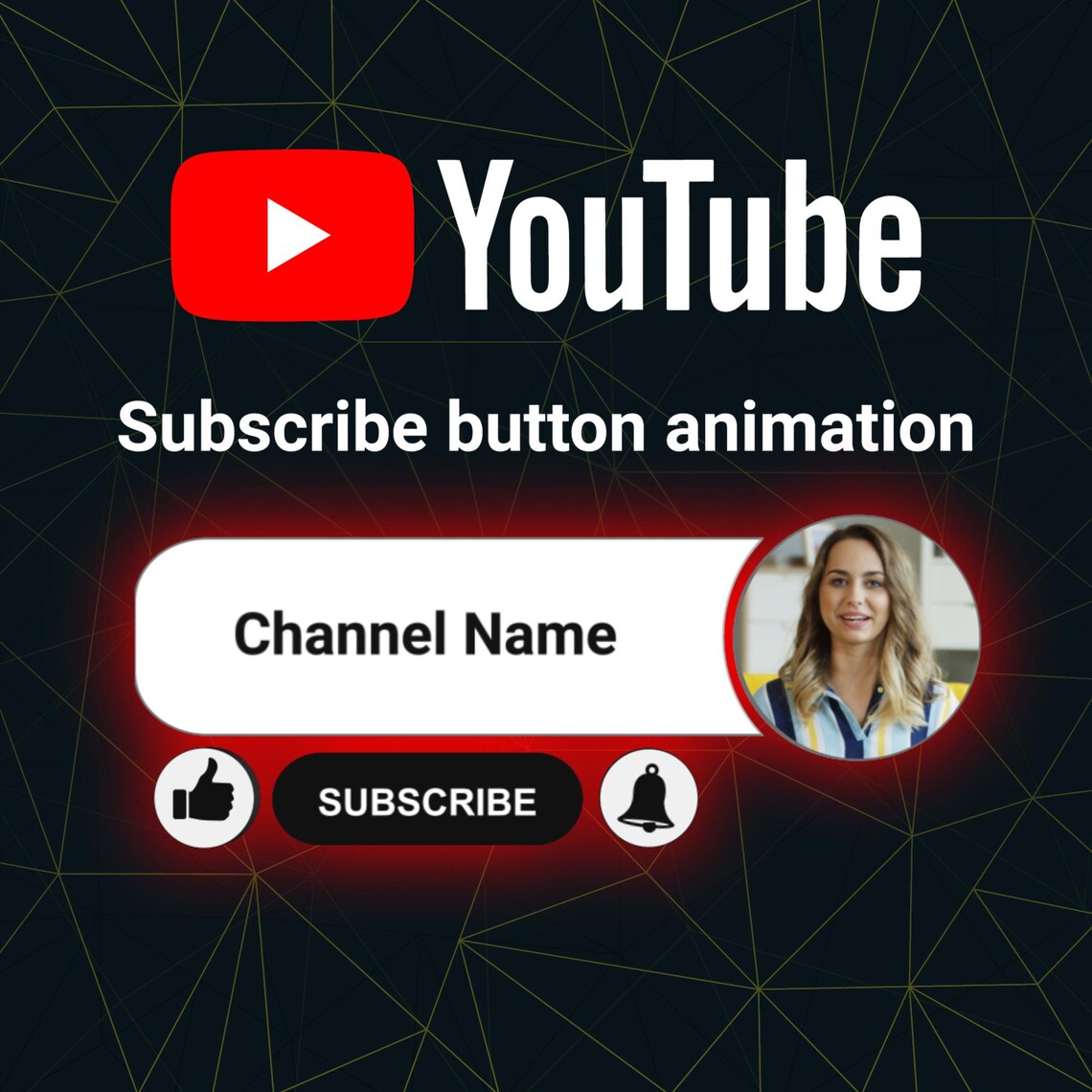 Personalized Youtube Subscribe Animation for Video Intros, Custom ...