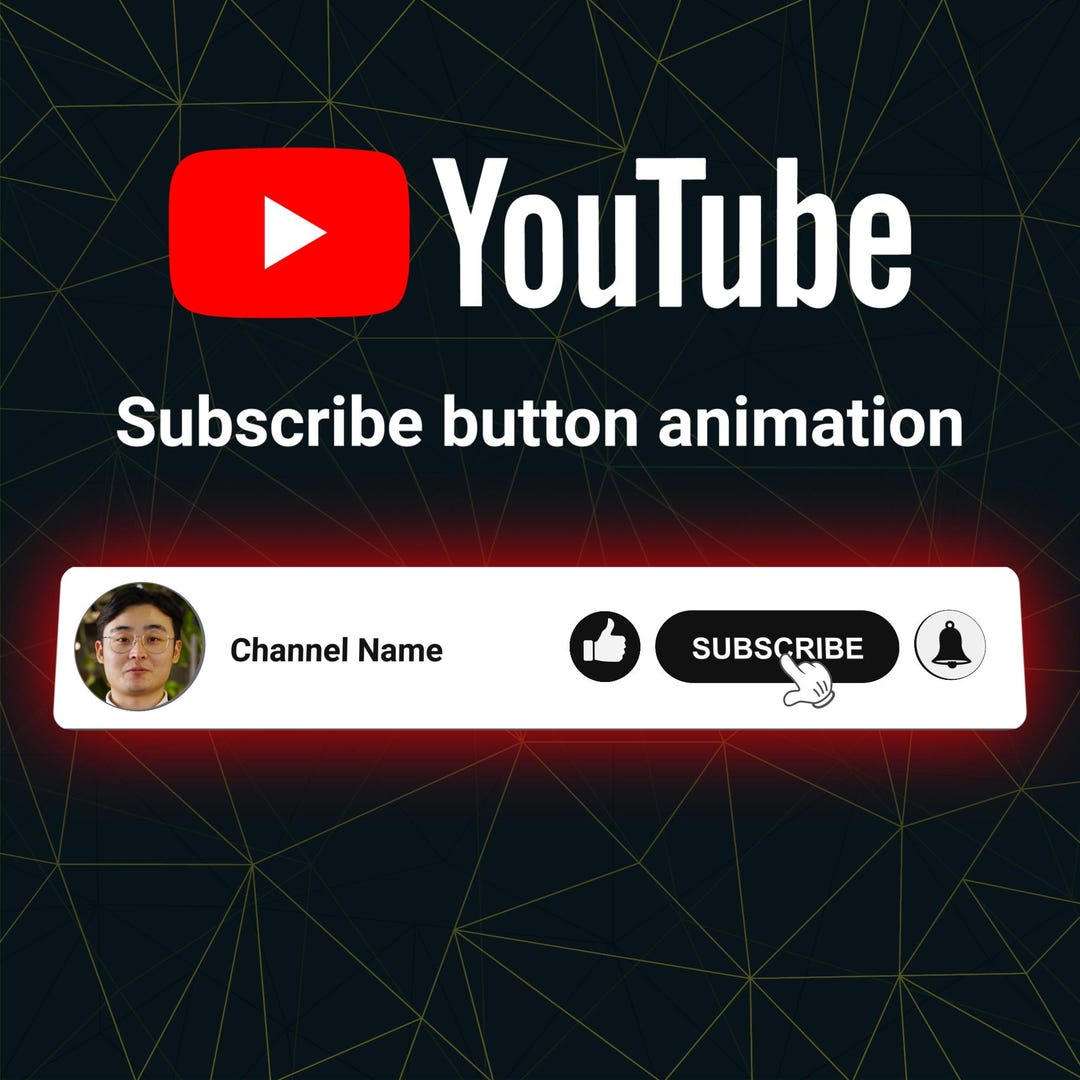Custom Youtube Like & Subscribe Animation, Personalized Youtube ...