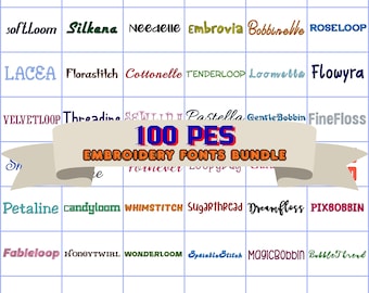Pacchetto di 100 caratteri da ricamo PES per macchina/ricamo, lettere dell'alfabeto e monogrammi/caratteri in 3 dimensioni