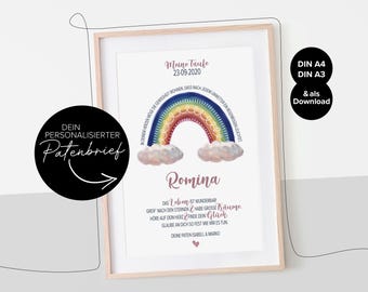 Personalized Baptism Certificate | Personalized Baptism Certificate | Baptism Gift for Godmother and Godfather | Baptism Gift | Christening Gift