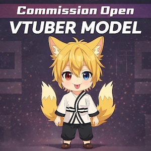 Custom Chibi VTuber Model | Live2D Ready, Streaming Avatar