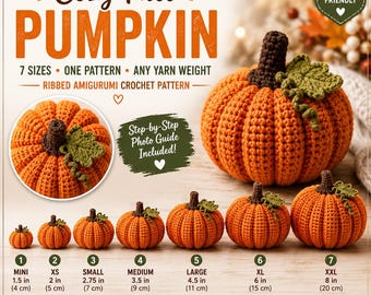 Cozy Fall Pumpkin Crochet Pumpkin Pattern, Easy Diy Fall Decor Autumn, Beginner Friendly, Rustic Farmhouse Pdf, Beginner Friendly Fall Decor