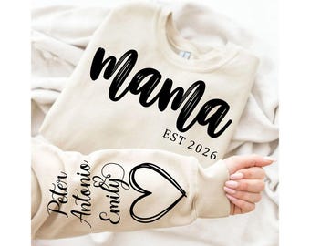Mama Est 2026 Png Svg, Diseño de manga personalizado (Descarga digital)