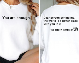 You Are Enough Svg Png, Inspirational Quote, Cricut Cut Files (Digital Download)
