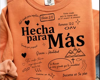 Spanish Bible Verse SVG: Hecha Para Más, Latina Faith (Digital Download)