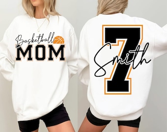 Custom Basketball Mom Sweatshirt SVG, Name, Team, Digital File