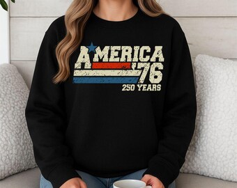 America 76 250 Years Svg Png, Retro America 1776 Svg, Patriotic 4th July Svg, Cut File For Cricut, Independence Day Svg, Trendy Shirt Png