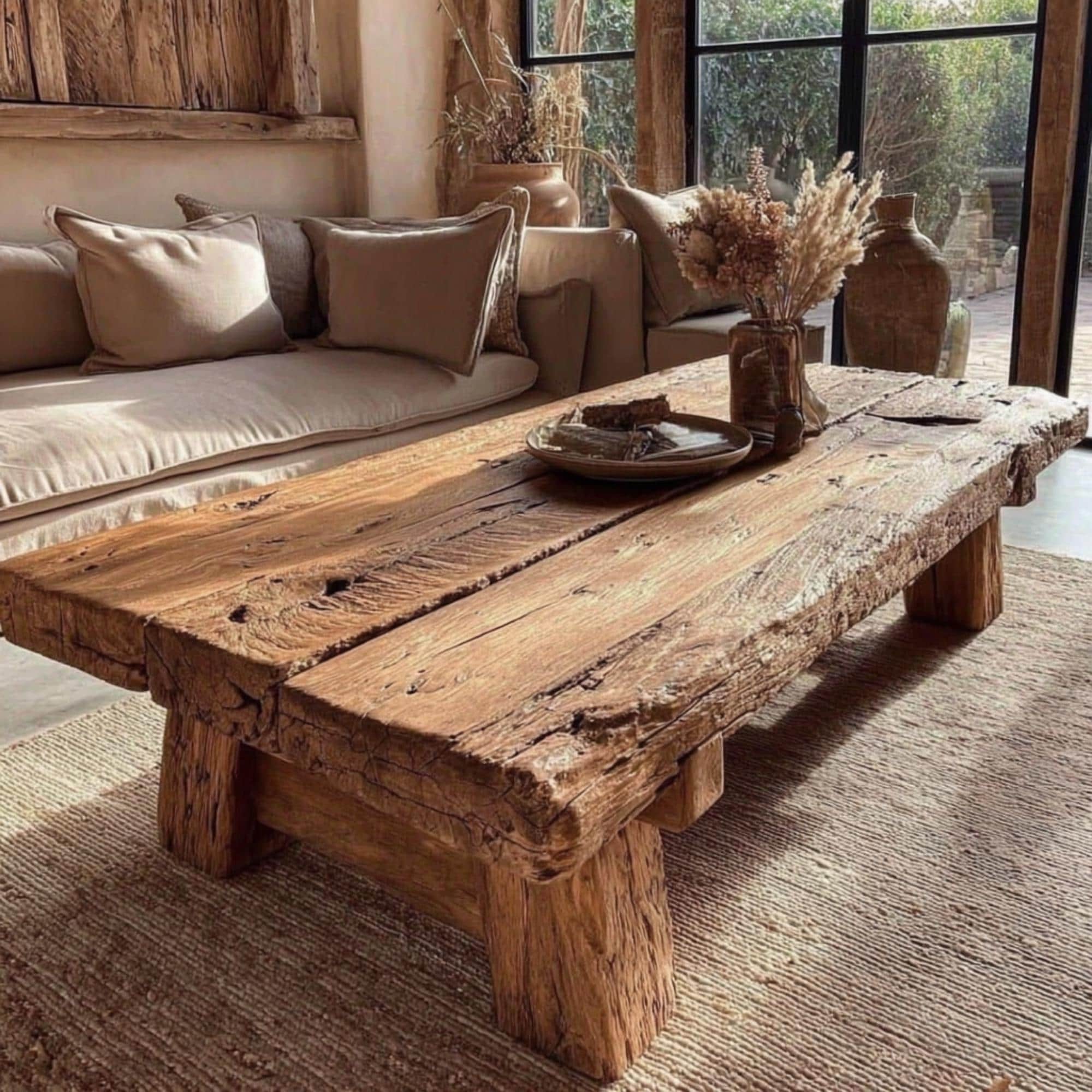 Couchtisch holz mit ablage