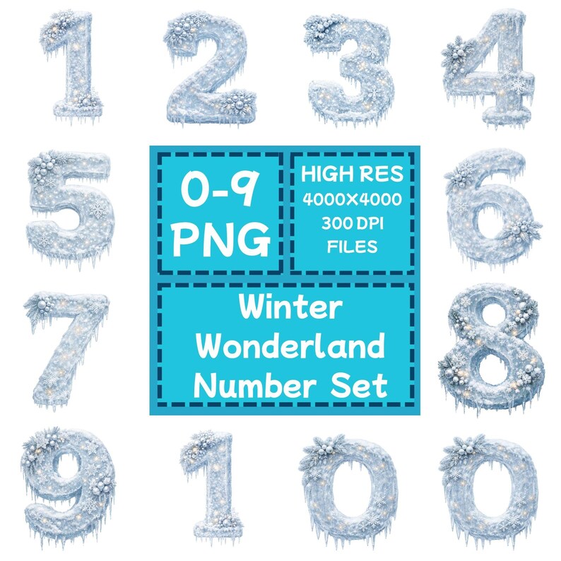 Winter Wonderland Alphabet Letters Set, and Number, PNG Clipart ...