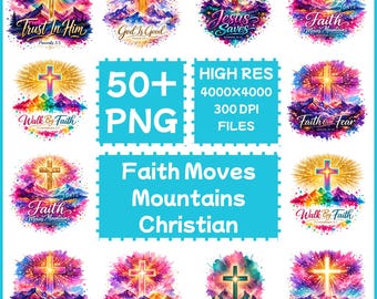 Faith Moves Mountains Christian Clipart 10+ PNG, Download, Commercial Use