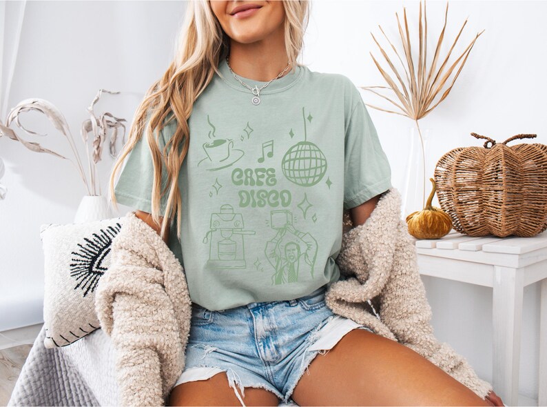 Cafe Disco Shirt | The Office Inspired Tee | Funny Dunder Mifflin Michael Scott Quote | Retro Disco Office Fan Shirt Bay