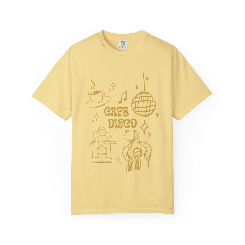 Cafe Disco Shirt | The Office Inspired Tee | Funny Dunder Mifflin Michael Scott Quote | Retro Disco Office Fan Shirt Butter